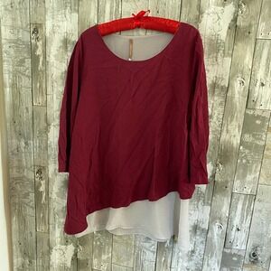 Soft Surroundings linen blend layered top